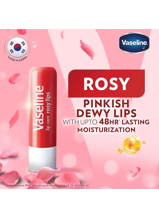 Vaseline Lip Care | Rosy Lips Tinted Lip Balm Stick | up to 48Hr moisturization | 4.8g - Image 2